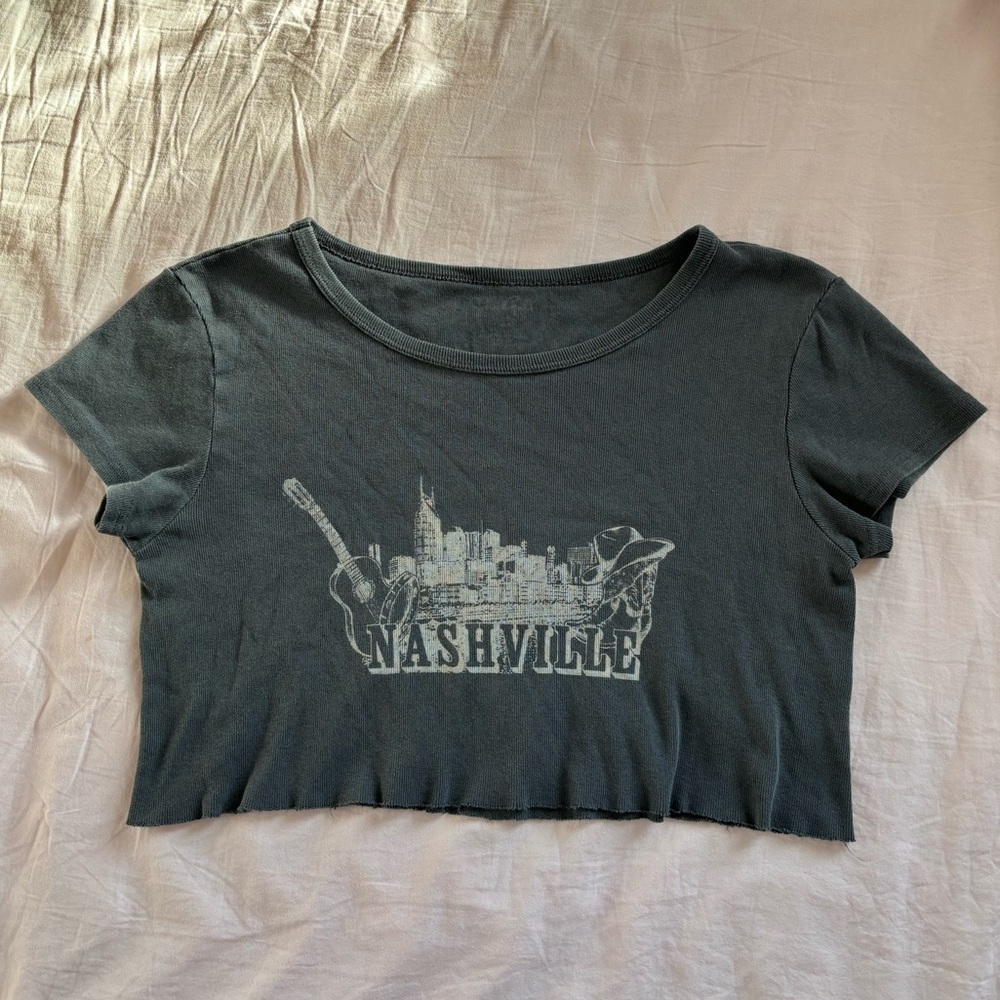 John Galt/ Brandy Melville Cropped Nashville Tee